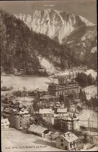 Ak Les Avants Montreux Kanton Waadt, en Hiver, Verraux