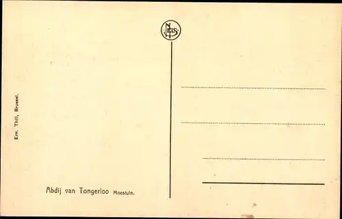 Ak Tongerlo Flandern Antwerpen, Abdij van Tongerlo, Moestuin, See