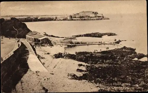 Ak Kanalinsel Guernsey, Bathing Pool, Castle