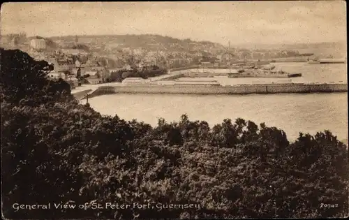 Ak Saint Peter Port Guernsey Kanalinseln, Panorama
