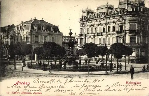 Ak Aachen in Nordrhein Westfalen, Kaiserplatz