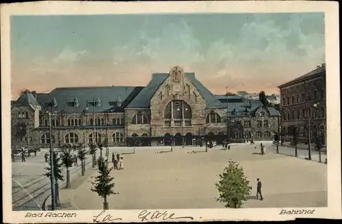 Ak Aachen in Nordrhein Westfalen, Bahnhof