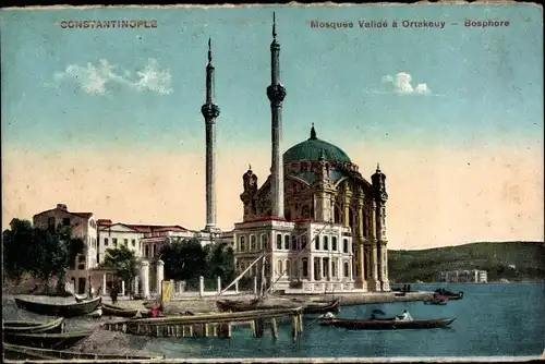Ak Istanbul Konstantinopel Türkei, Mosquée Validé à Ortakeuy, Bosphore
