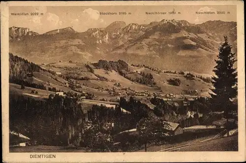 Ak Diemtigen Kanton Bern Schweiz, Panorama, Berge