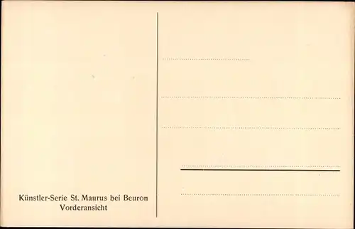 Ak Beuron an der Donau Württemberg, St. Maurus bei Beuron, Vorderansicht