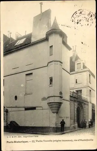 Ak Paris VI, Vieille Tourelle, origine inconnue, rue d'Hautefeuille
