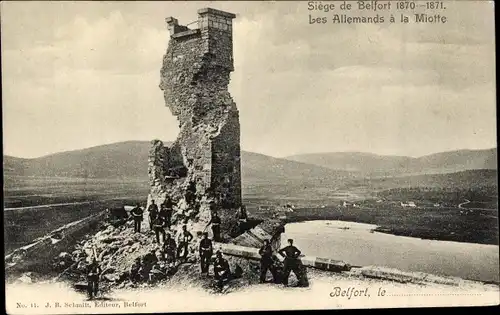 Ak Belfort Beffert Beffort Territoire de Belfort, Les Allemands a la Miotte