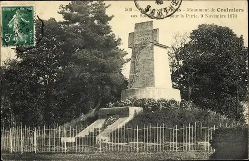 Ak Coulmiers Loiret, Monument de Coulmiers