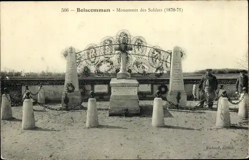 Ak Boiscommun Loiret, Monument des Soldats 1870-71