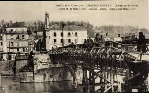 Ak Château Thierry Aisne, Le Pont sur la Marne