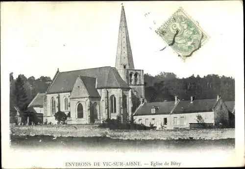 Ak Vic sur Aisne, Eglise de Bitry