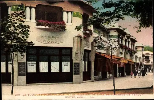 Ak Le Touquet Paris Plage Pas de Calais, Les Magasins de Luxe de l'Avenue de Verdun