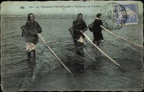 Ak Le Touquet Paris Plage Pas de Calais, Pecheuses de Crevettes