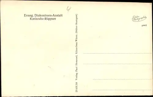 Ak Rüppurr Karlsruhe in Baden, Ev. Diakonissen Anstalt, Feierabendhaus, Zimmer