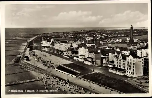 Ak Nordseebad Borkum in Ostfriesland, Fliegeraufnahme