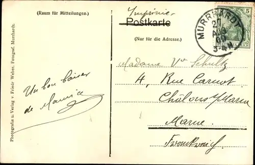 Ak Murrhardt in Württemberg, Gesamtansicht mit Hohenstein