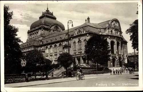 Ak Freiburg im Breisgau, Stadttheater