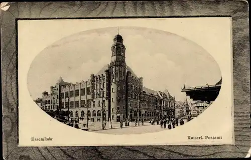 Passepartout Ak Essen im Ruhrgebiet, Kaiserl. Postamt