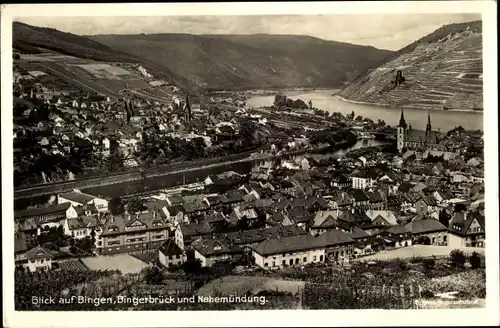 Ak Bingerbrück Bingen am Rhein, Nahemündung, Gesamtansicht