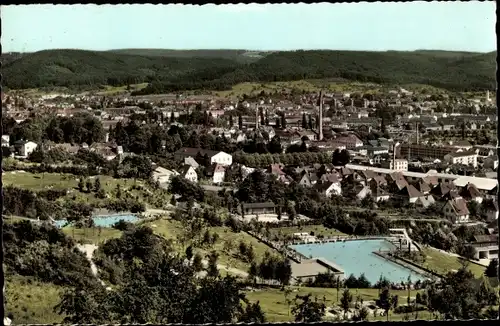 Ak Lahr im Schwarzwald Baden, Gesamtansicht mit Schwimmbad