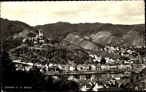 Ak Cochem an der Mosel, Gesamtansicht mit Burg