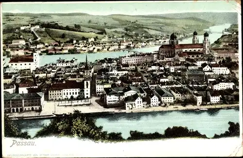 Ak Passau in Niederbayern, Gesamtansicht