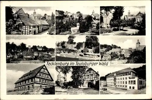 Ak Tecklenburg am Teutoburger Wald, Genesungsheim, Jugendherberge, Kirche