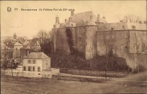 AK Écaussines Wallonien Hennegau, La Chateau Fort du XV siecle