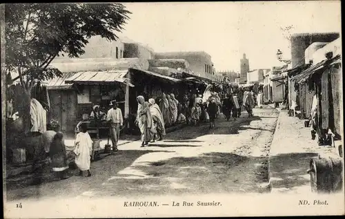 Ak Kairouan Tunesien, La Rue Saussier