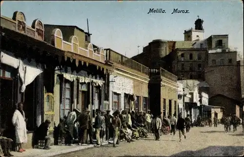 Ak Melilla Spanien, Murox, Straßenpartie