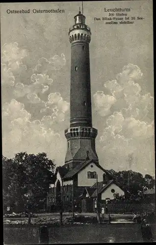 Ak Osternothafen Pommern, Leuchtturm, 300 Stufen