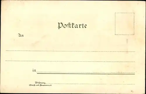 Litho Bad Karlshafen an der Weser, Krukenburg, Juliushöhe, Gesamtansicht