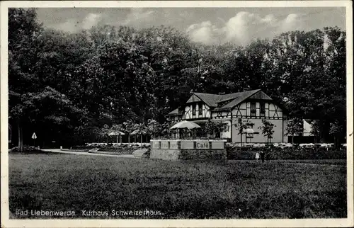 Ak Bad Liebenwerda in Brandenburg, Kurhaus Schweizerhaus