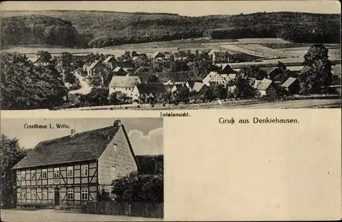Ak Denkiehausen Wangelnstedt Niedersachsen, Gasthaus, Totalansicht