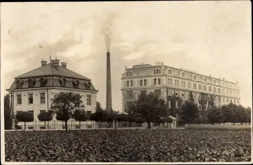 Foto Ak Holešov Holleschau Holeshof Region Zlin, Gebäude, Schornstein