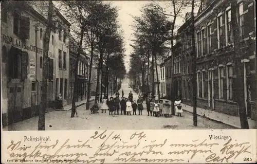 Ak Vlissingen Zeeland Niederlande, Palingstraat, Kinder