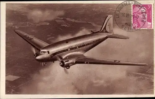 Ak Französisches Passagierflugzeug, Douglas DC 3, Air France