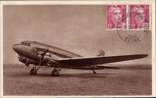 Ak Französisches Passagierflugzeug, Douglas DC 3, Air France