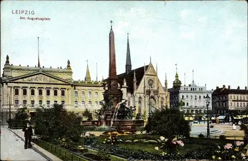 Ak Leipzig in Sachsen, Am Augustusplatz