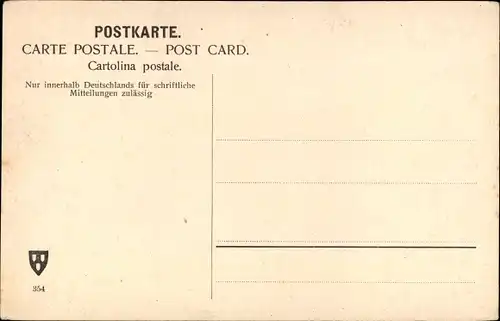 Künstler Ak Landschaft mit Hirsch