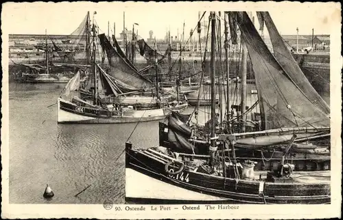 Ak Oostende Ostende Westflandern, Le Port, Hafen, Schiffe
