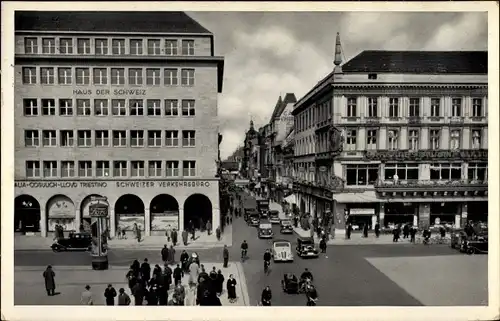 Ak Berlin Mitte, Unter den Linden, Friedrichstraße, Haus der Schweiz
