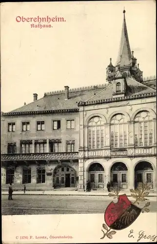 Ak Obernai Oberehnheim Elsass Bas Rhin, Rathaus, Wappen
