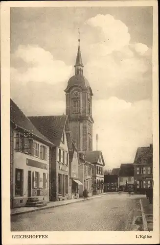 Ak Reichshoffen Reichshofen Elsass Bas Rhin, Kirche