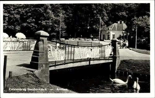 Ak Arnhem Gelderland Niederlande, Zwanenbrug Sonsbeekpark