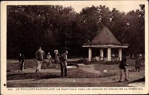 Ak Le Touquet Paris Plage Pas de Calais, Le Baby-Golf dans les Jardins du Casino de la Forêt