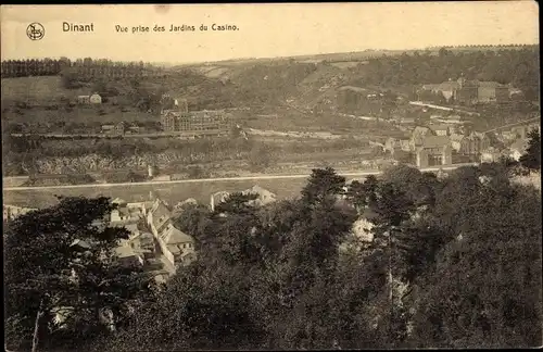 Ak Dinant Wallonien Namur, Vue prise des Jardins du Casino