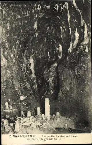 Ak Dinant Wallonien Namur, la grotte La Merveilleuse, Entrée de la grande Salle