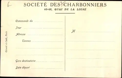 Ak Paris XV., Societe des Charbonniers, Chantier du Boulevard de Grenelle, Kutschen