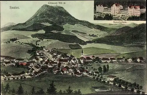 Ak Saales Saal Elsass Bas Rhin, Panorama, Climont, Sanatorium